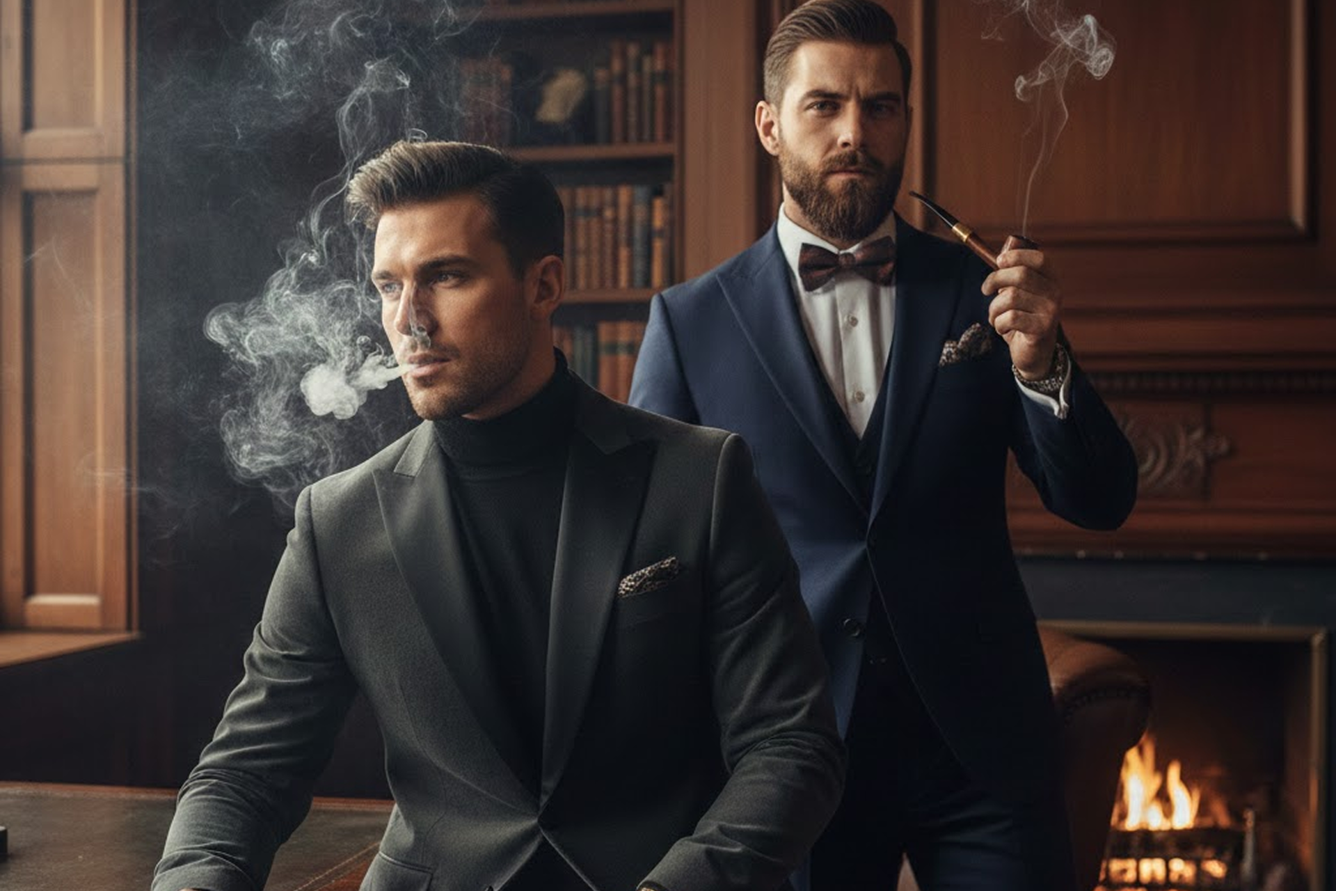 Man in suit looking confident